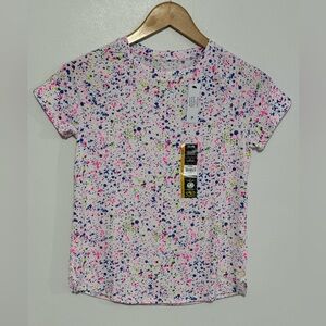 Athletic Set Of Shirt And Short For Girls Size 10/12 Colorful